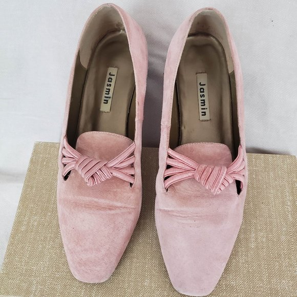 Jasmin Pink Suede Flats Sz 9 - Picture 3 of 6